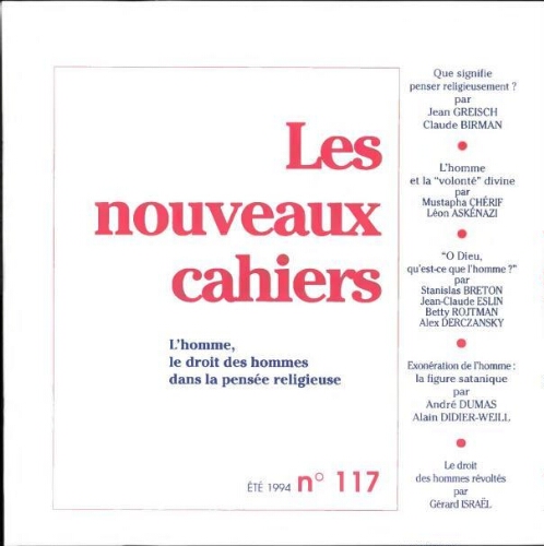 Les Nouveaux Cahiers N°117 (Eté 1994)